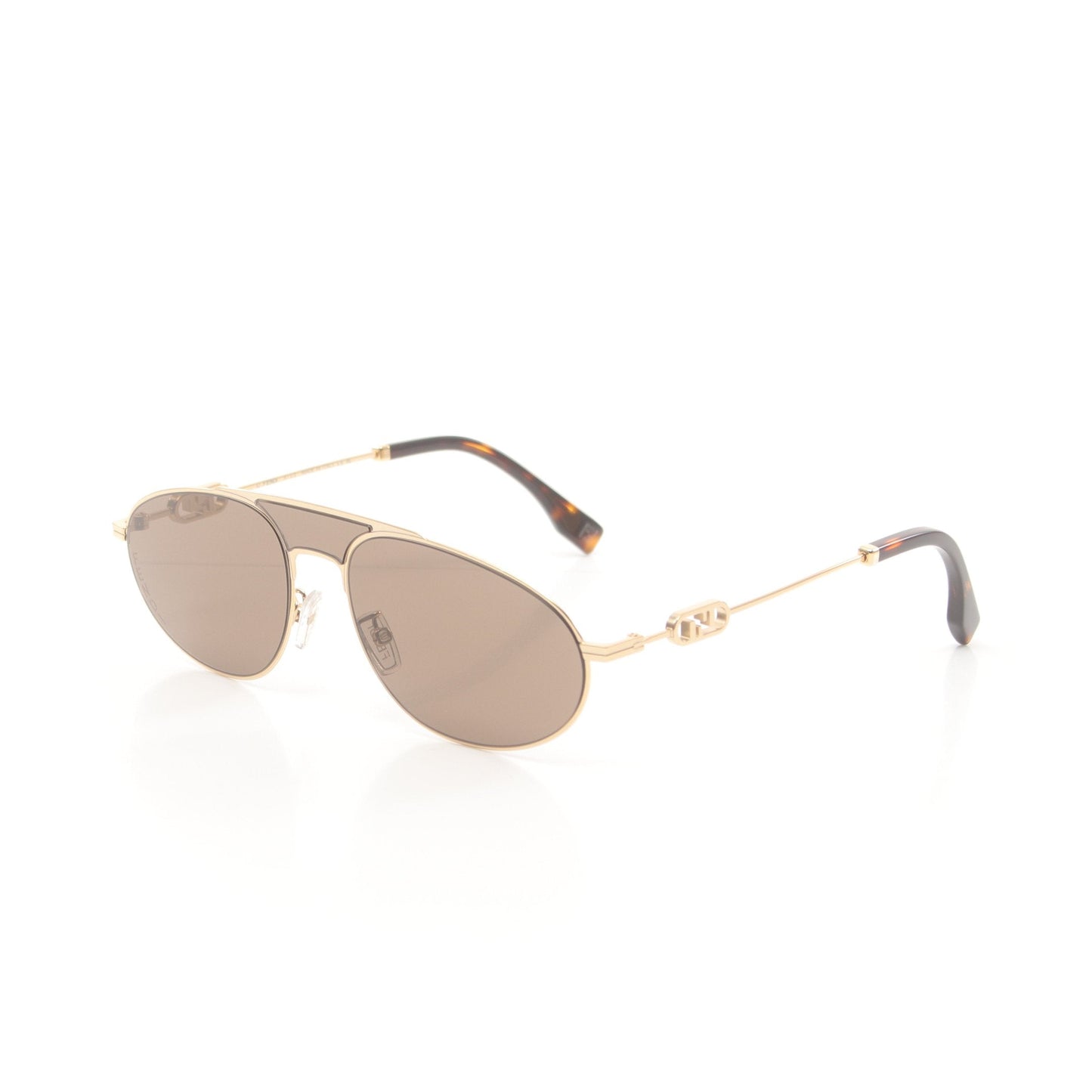 Luxury Fendi O'Lock Sunglasses GP Gold Brown