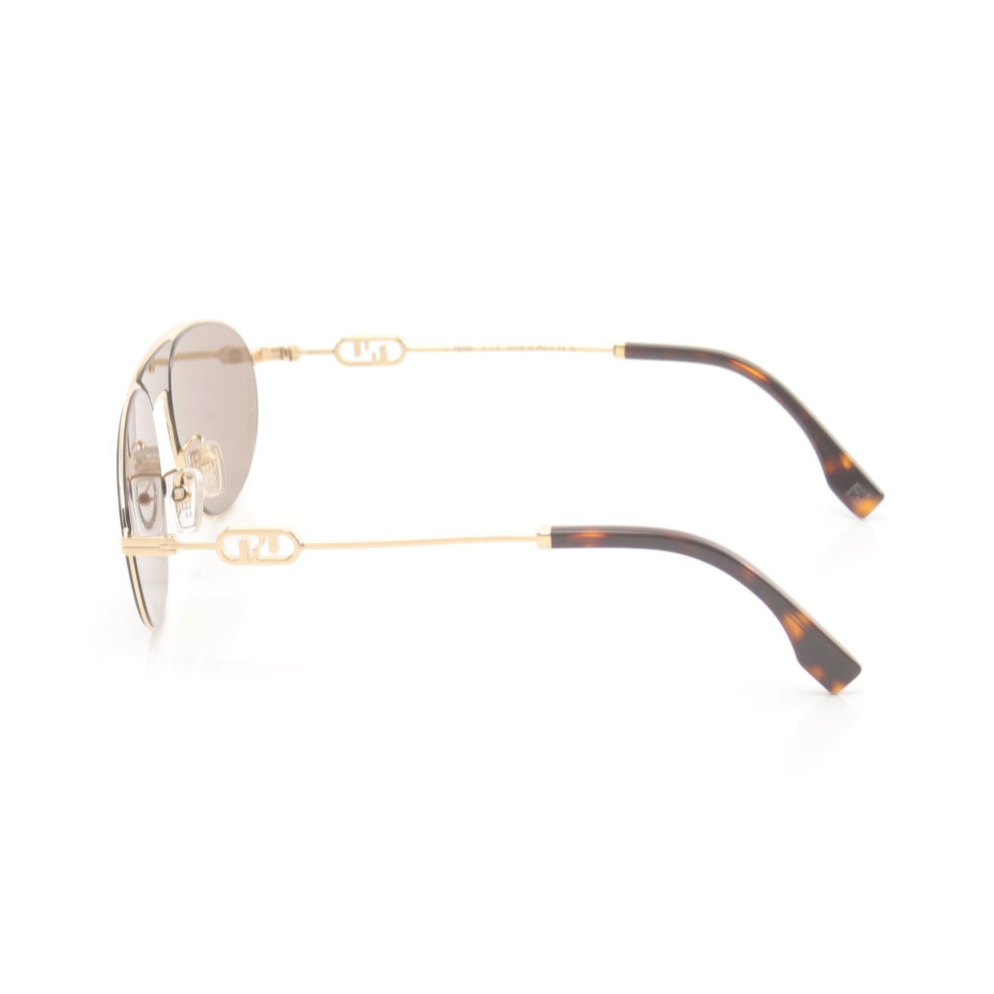 Luxury Fendi O'Lock Sunglasses GP Gold Brown