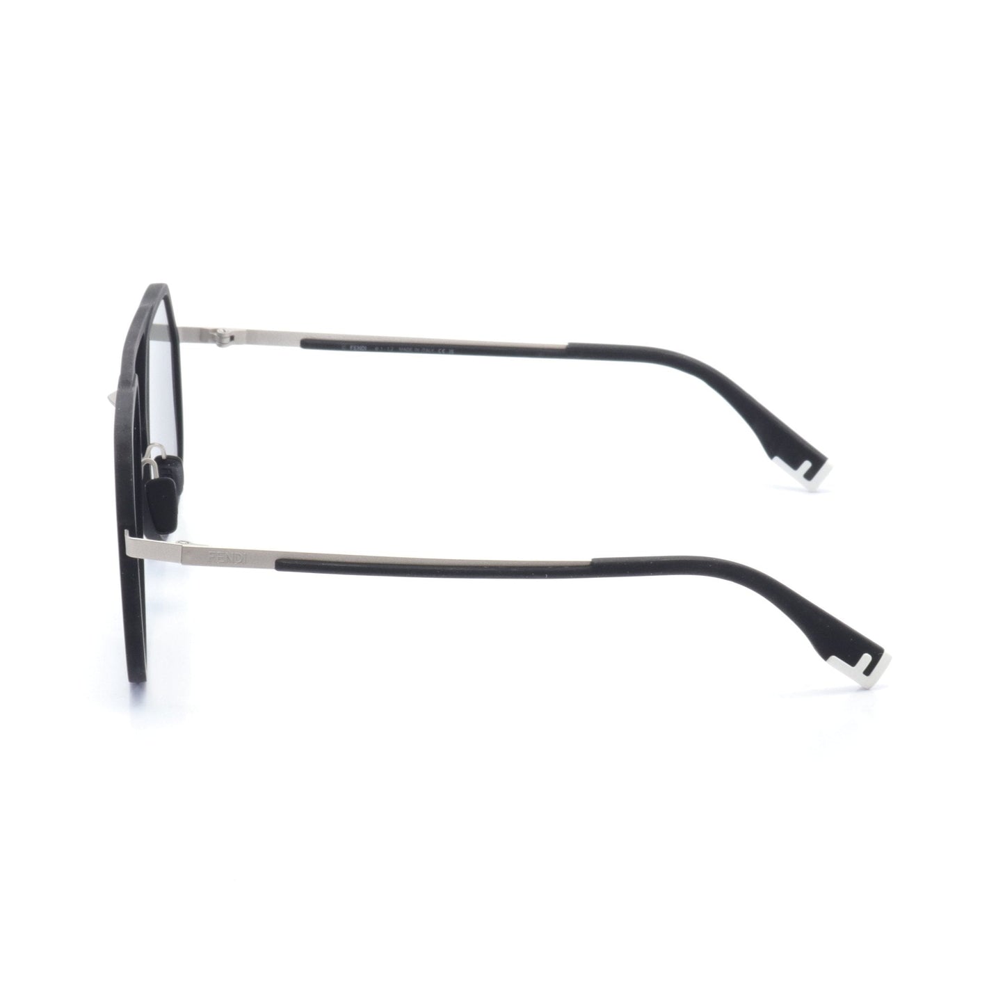 Luxury Fendi Sunglasses Black White Silver