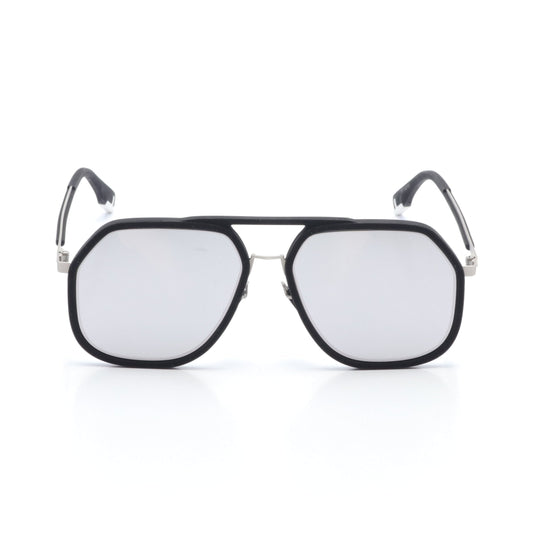 Luxury Fendi Sunglasses Black White Silver
