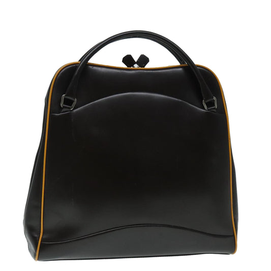 Luxury Prada Hand Bag Leather Brown Silver  92452