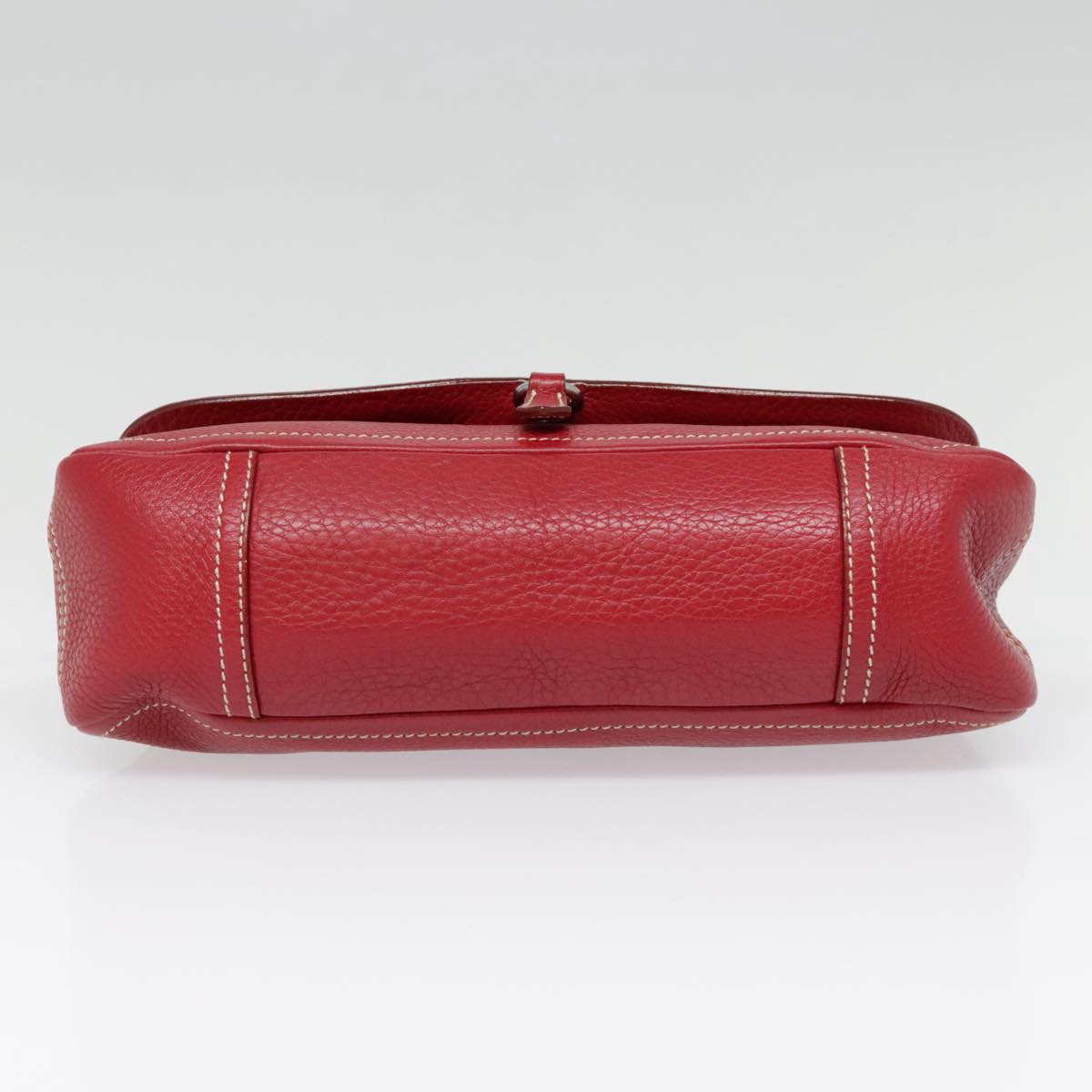 Luxury Prada Shoulder Bag Leather Red Silver  92460