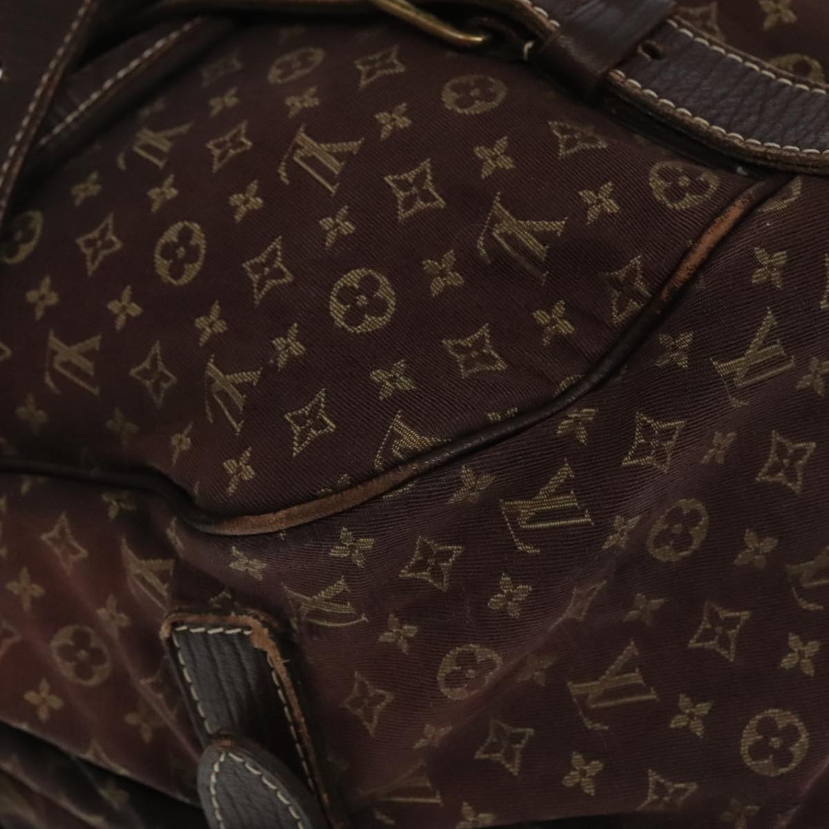 LOUIS VUITTON Monogram Mini Lin Saumur XL Shoulder Bag Ebene M95220 92467
