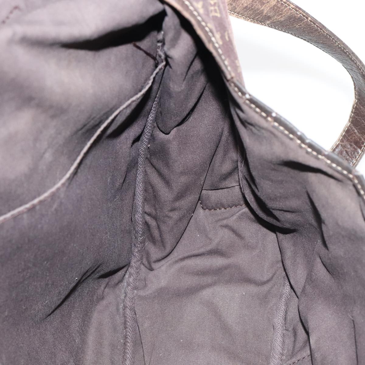 LOUIS VUITTON Monogram Mini Lin Saumur XL Shoulder Bag Ebene M95220 92467