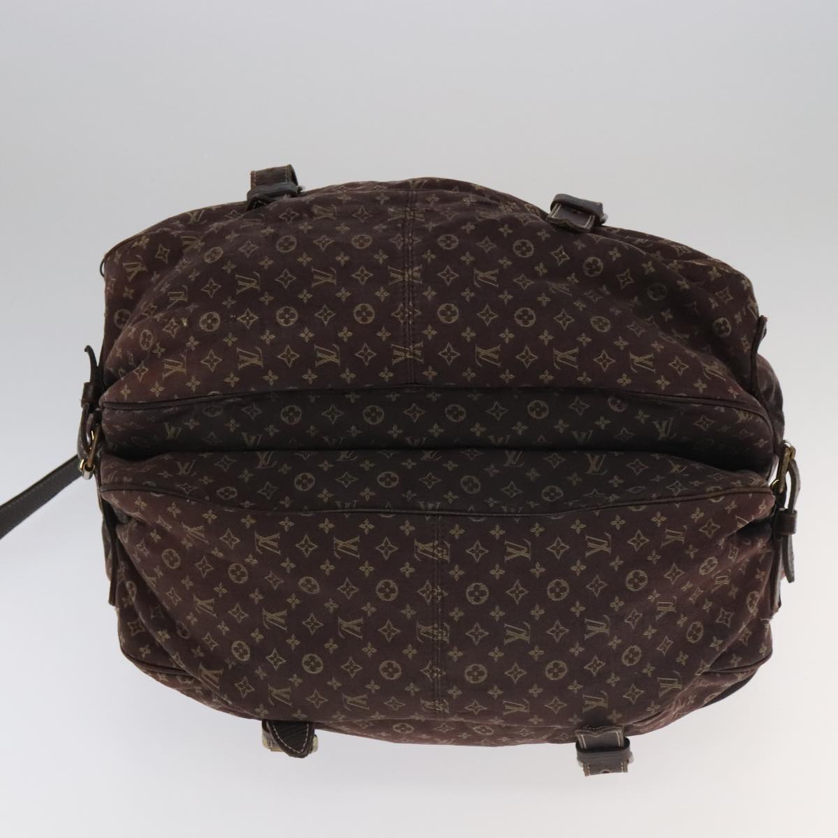LOUIS VUITTON Monogram Mini Lin Saumur XL Shoulder Bag Ebene M95220 92467