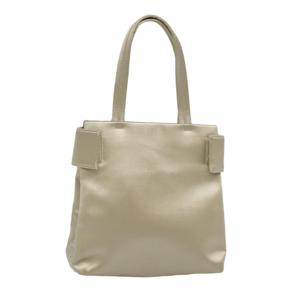 Luxury Prada Hand Bag Satin Gold Silver  92471
