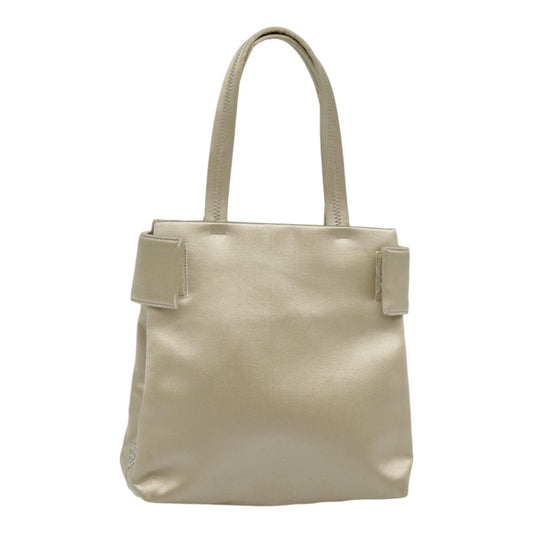 Luxury Prada Hand Bag Satin Gold Silver  92471