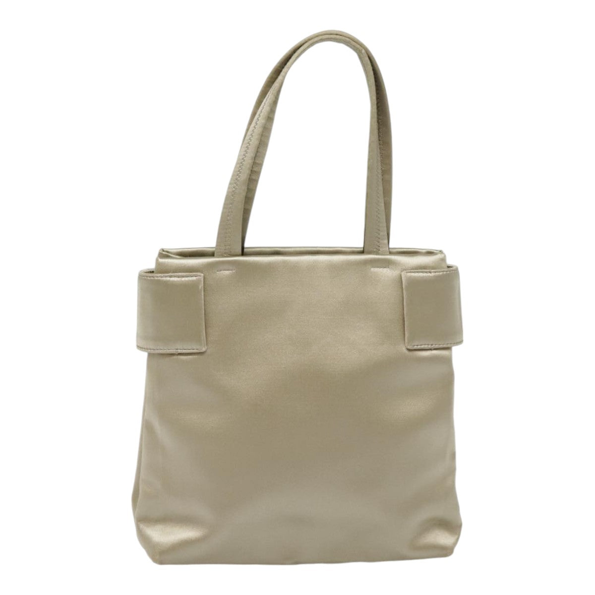 Luxury Prada Hand Bag Satin Gold Silver  92471