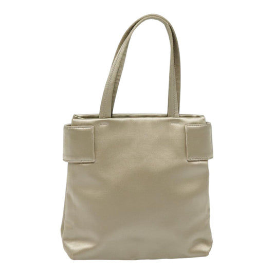 Luxury Prada Hand Bag Satin Gold Silver  92471