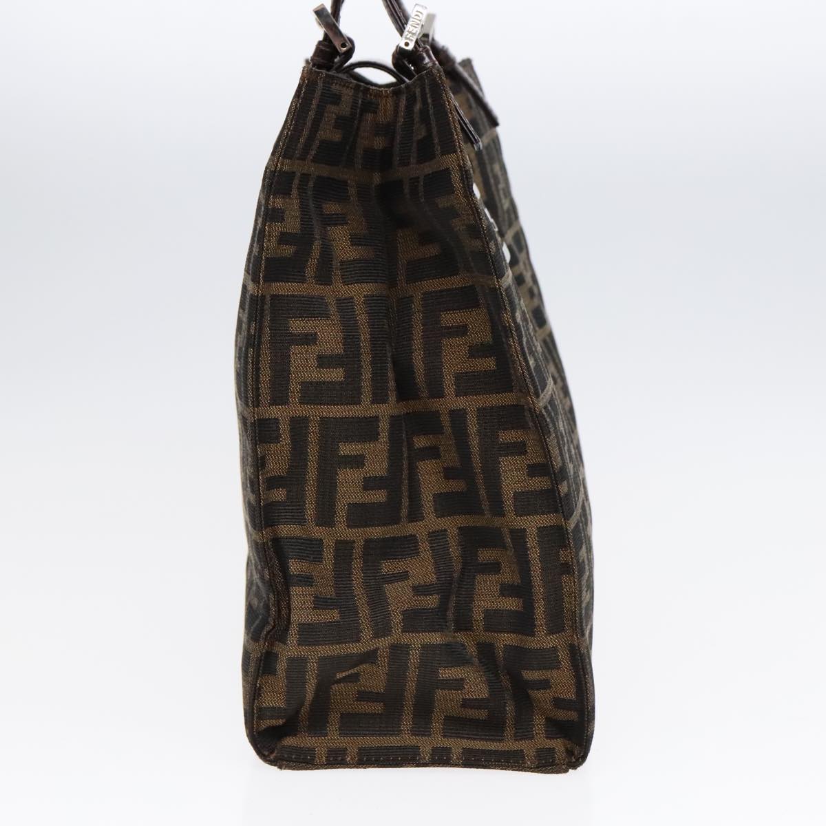 Luxury Fendi Zucca Canvas Mamma Tote Bag Brown Black Silver92515
