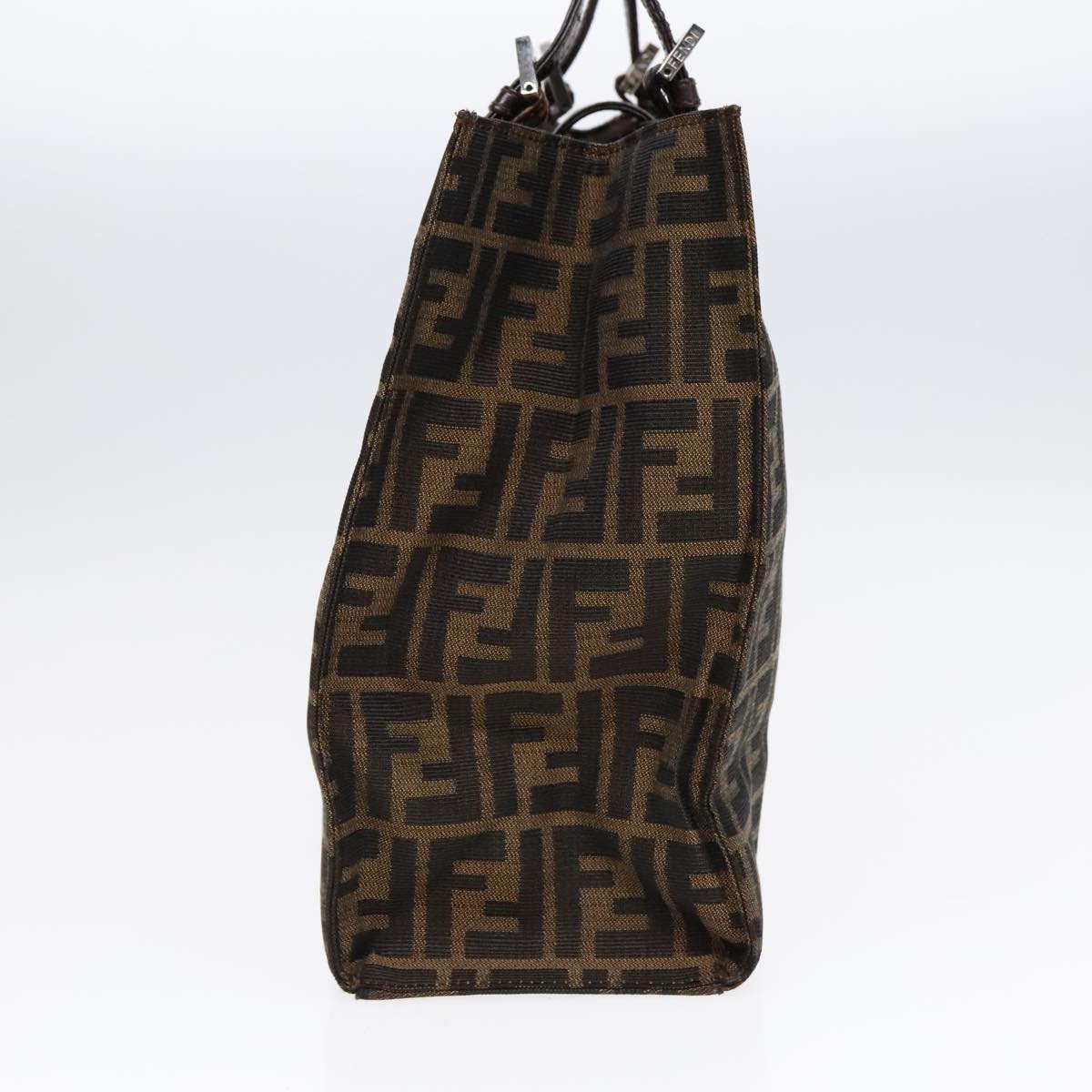 Luxury Fendi Zucca Canvas Mamma Tote Bag Brown Black Silver92515