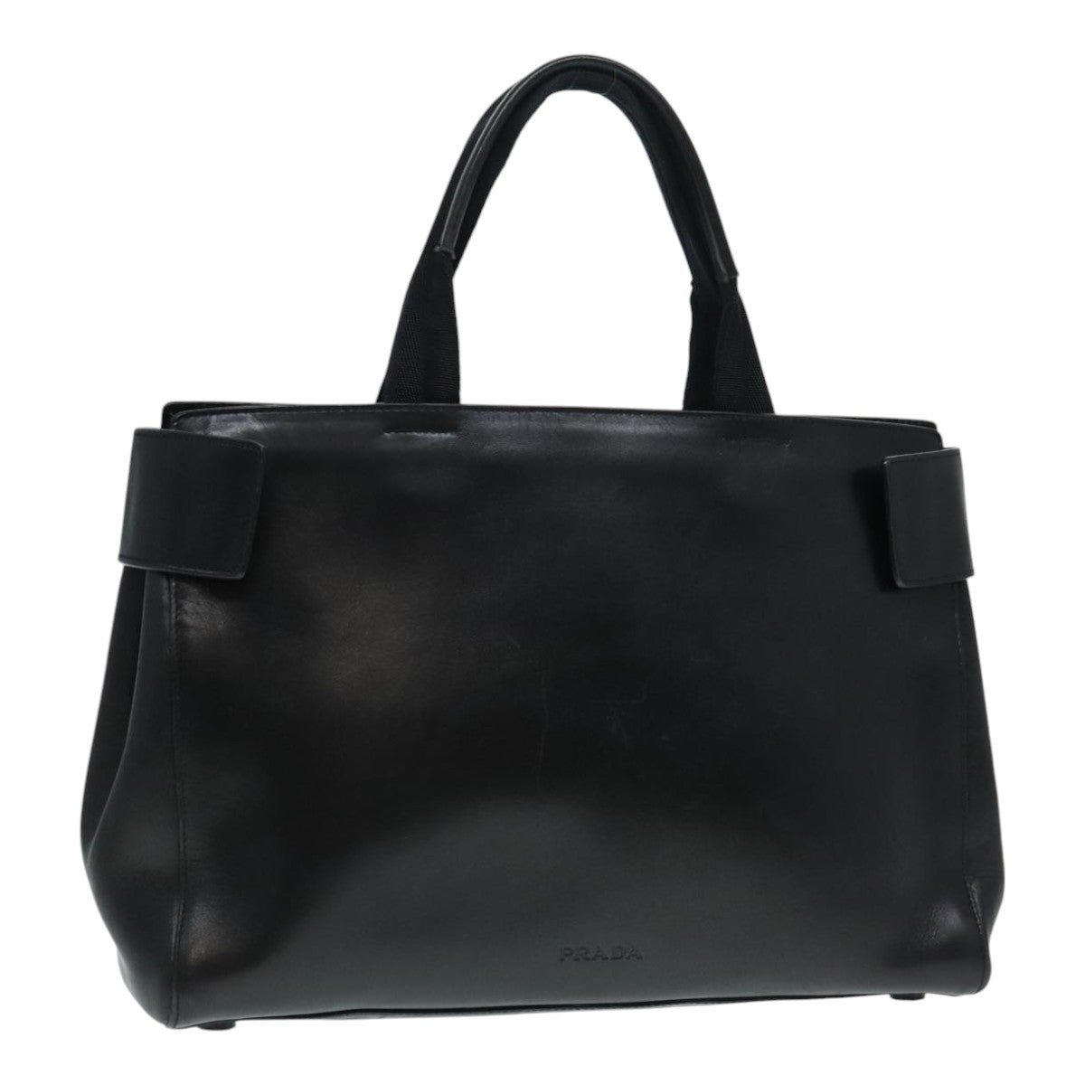 Luxury Prada Hand Bag Leather Black Silver  92650