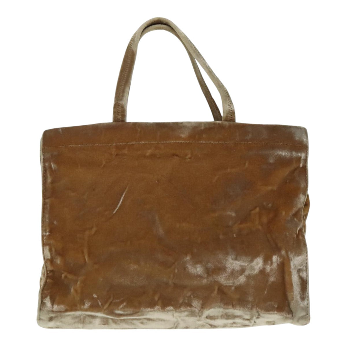Luxury Prada Tote Bag Velor Beige Silver  92719