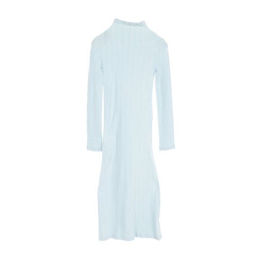 Luxury Fendi Knit dress Nylon Light blue