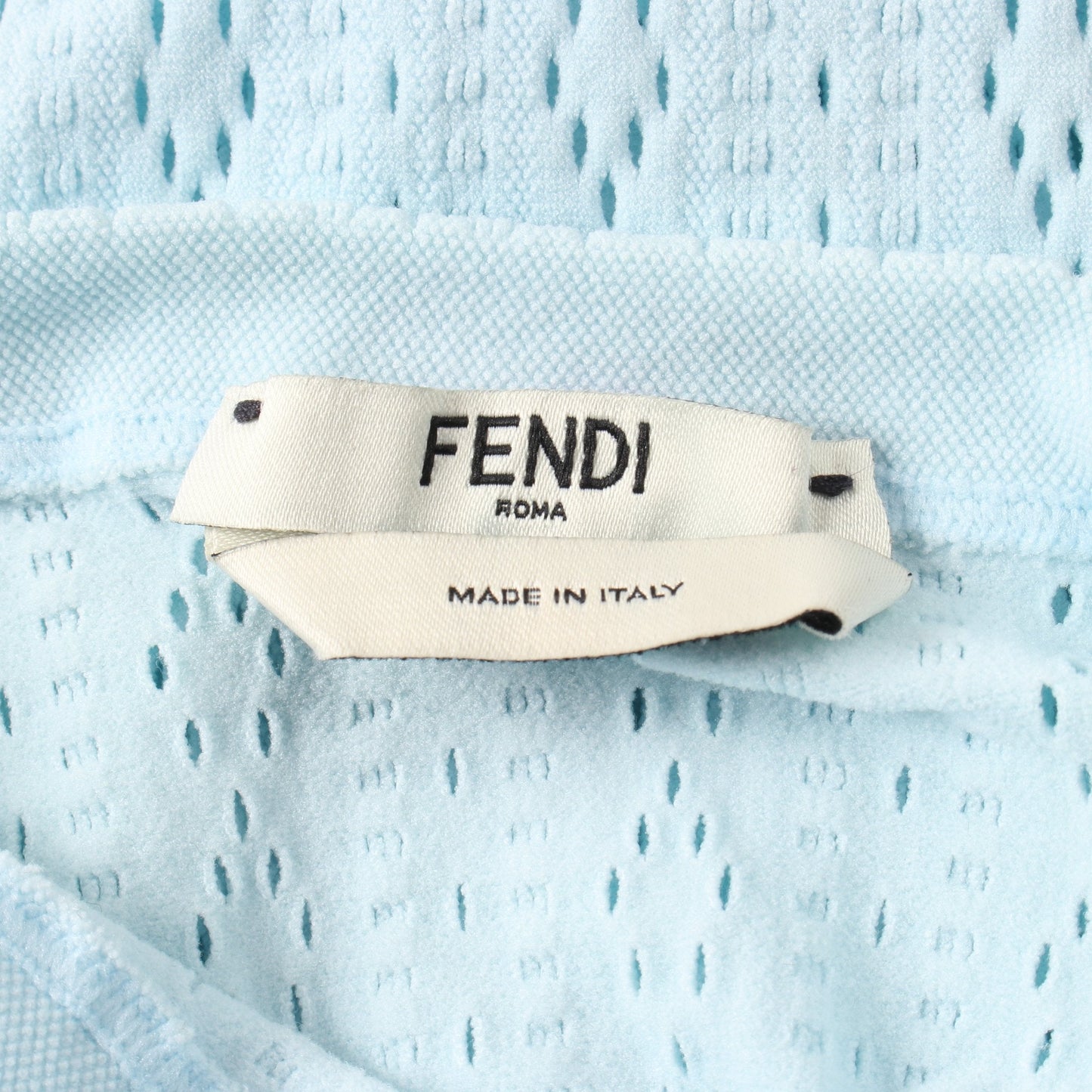 Luxury Fendi Knit dress Nylon Light blue