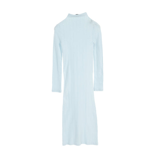 Luxury Fendi Knit dress Nylon Light blue