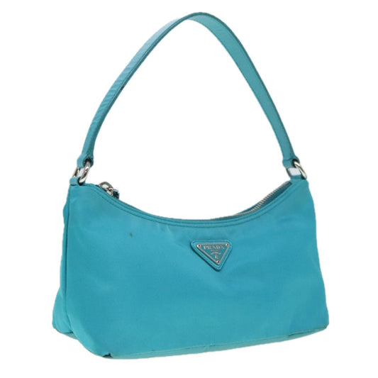 Luxury Prada Accessory Pouch Nylon Blue Silver  92805