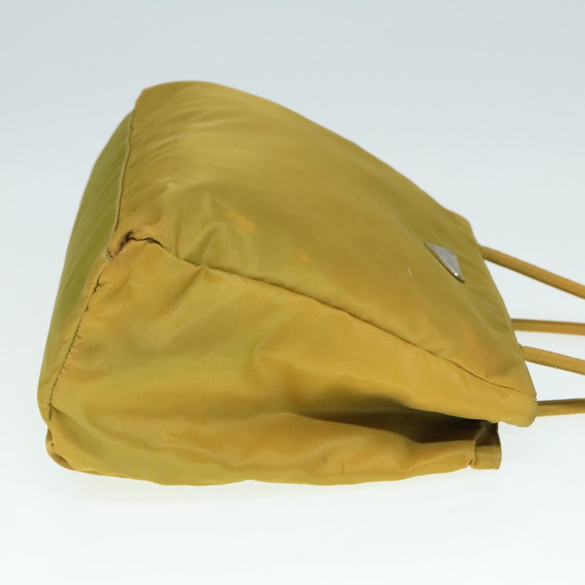 Luxury Prada Tote Bag Nylon Yellow Silver  92807