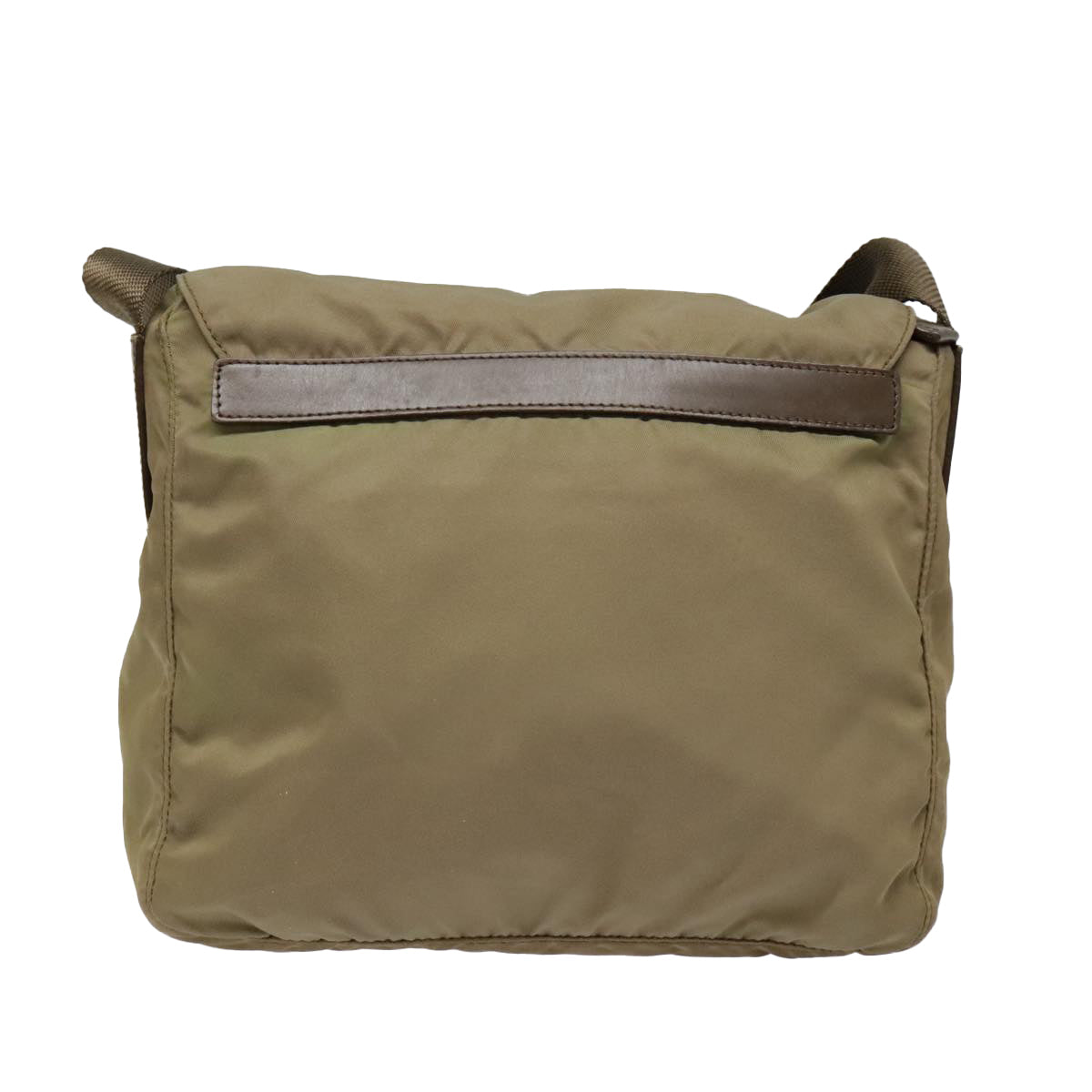 Luxury Prada Shoulder Bag Nylon Khaki Silver  92809