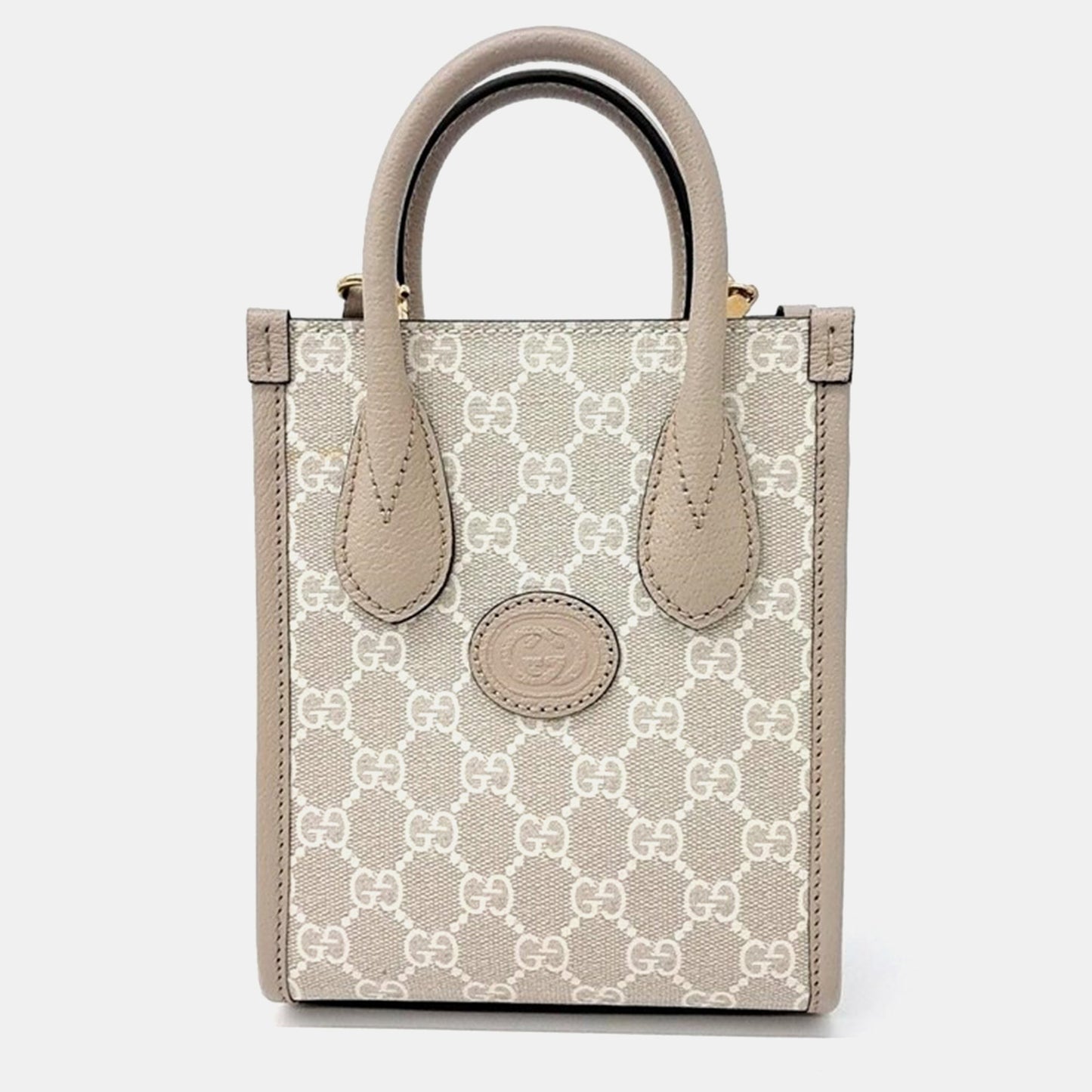 Luxury Gucci Trending 2025 Beige Interlocking G Mini Tote Bag