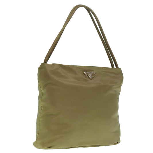 Luxury Prada Tote Bag Nylon Khaki Silver  92810