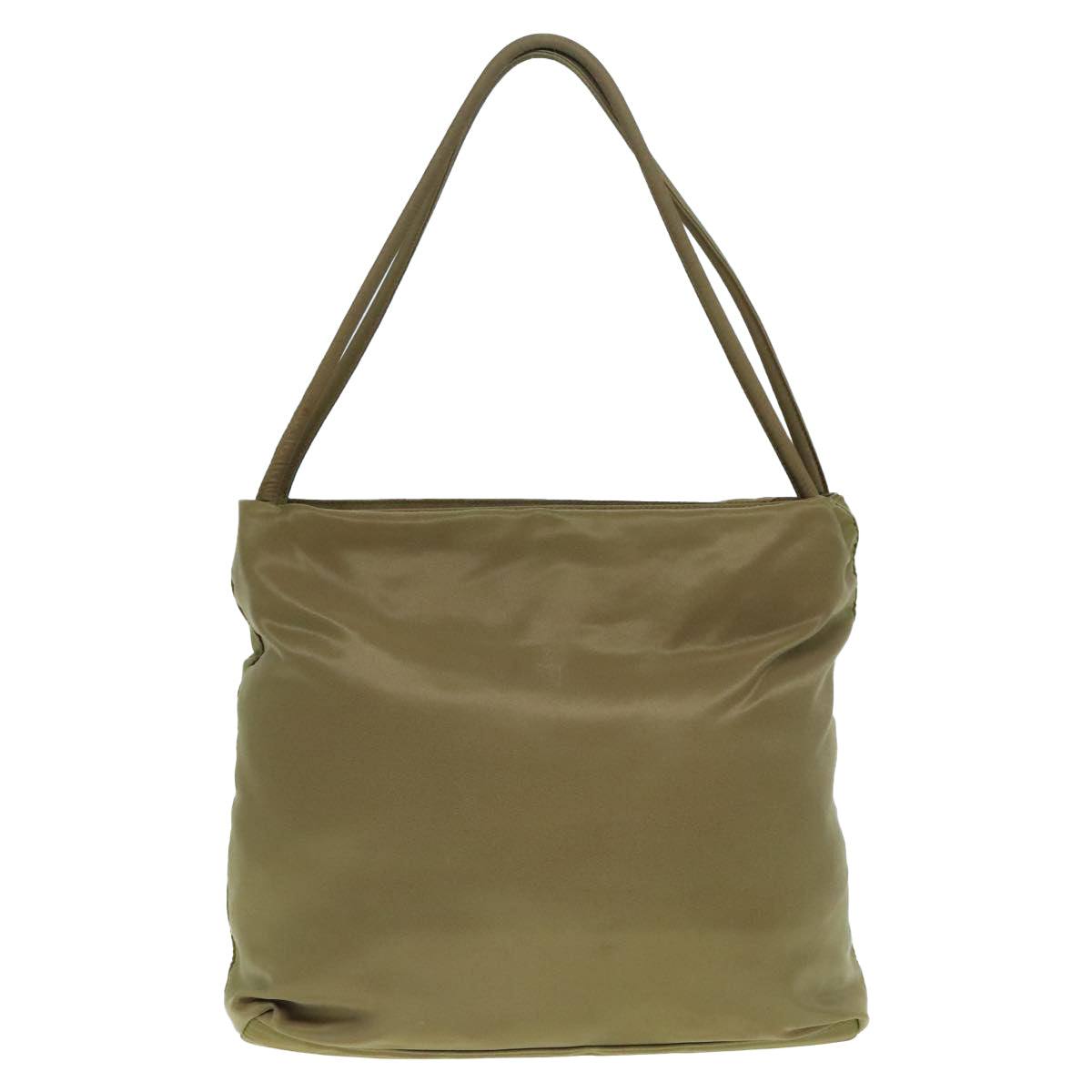 Luxury Prada Tote Bag Nylon Khaki Silver  92810