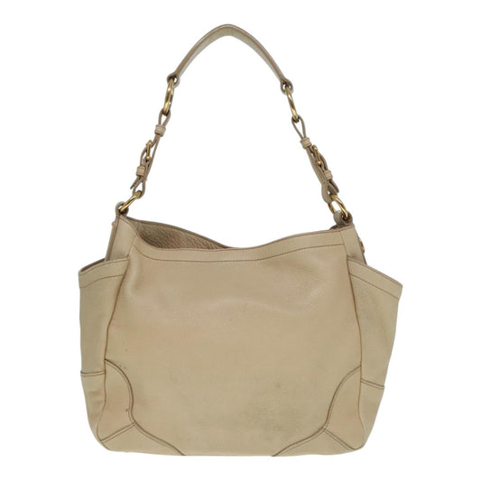 Luxury Prada Tote Bag Leather Beige Gold  92811
