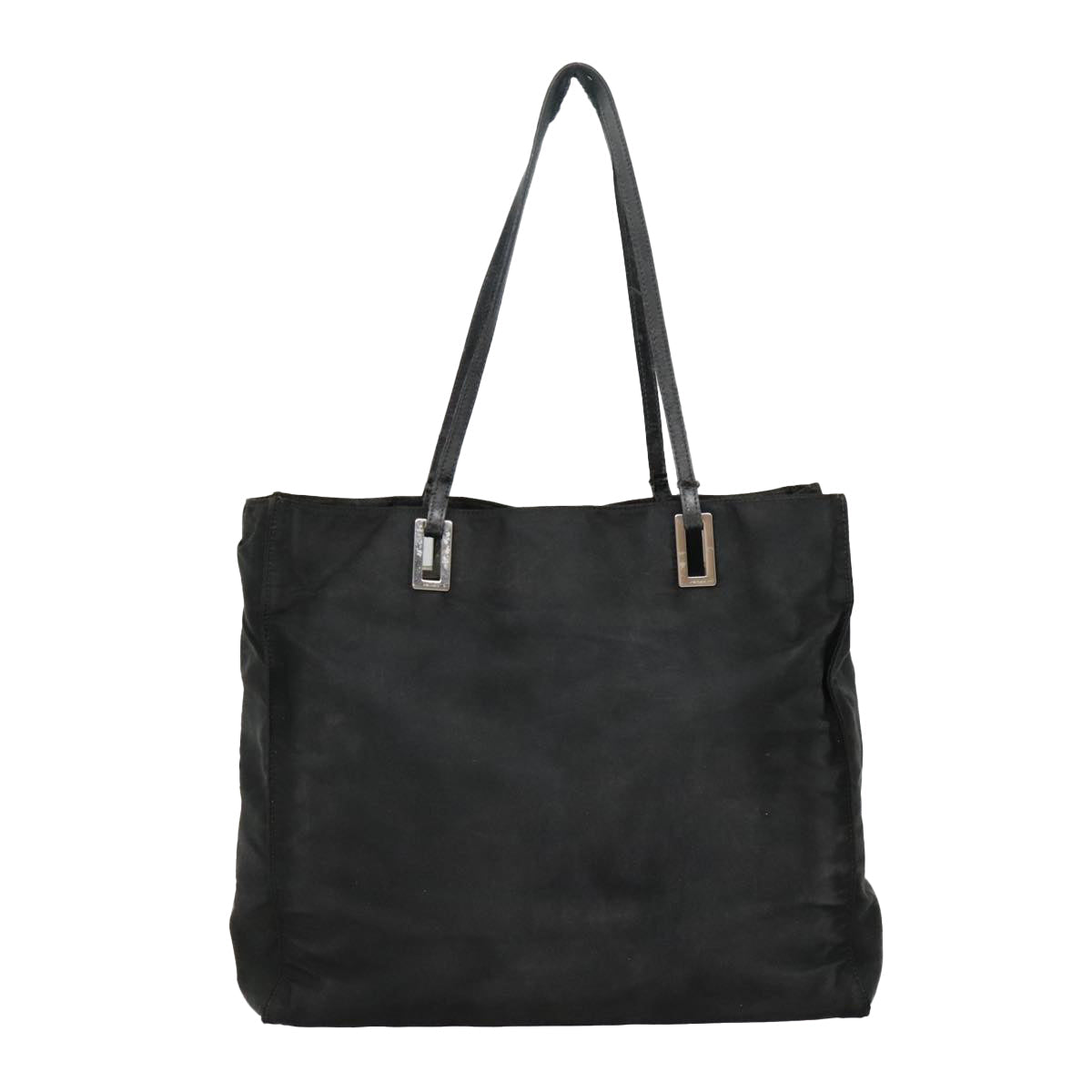 Luxury Prada Tote Bag Nylon Black Silver  92826