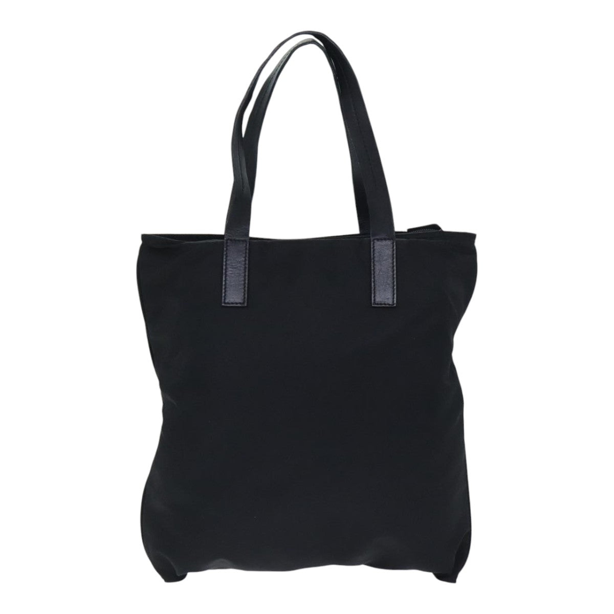 Luxury Prada Tote Bag Nylon Leather Black Silver  92827