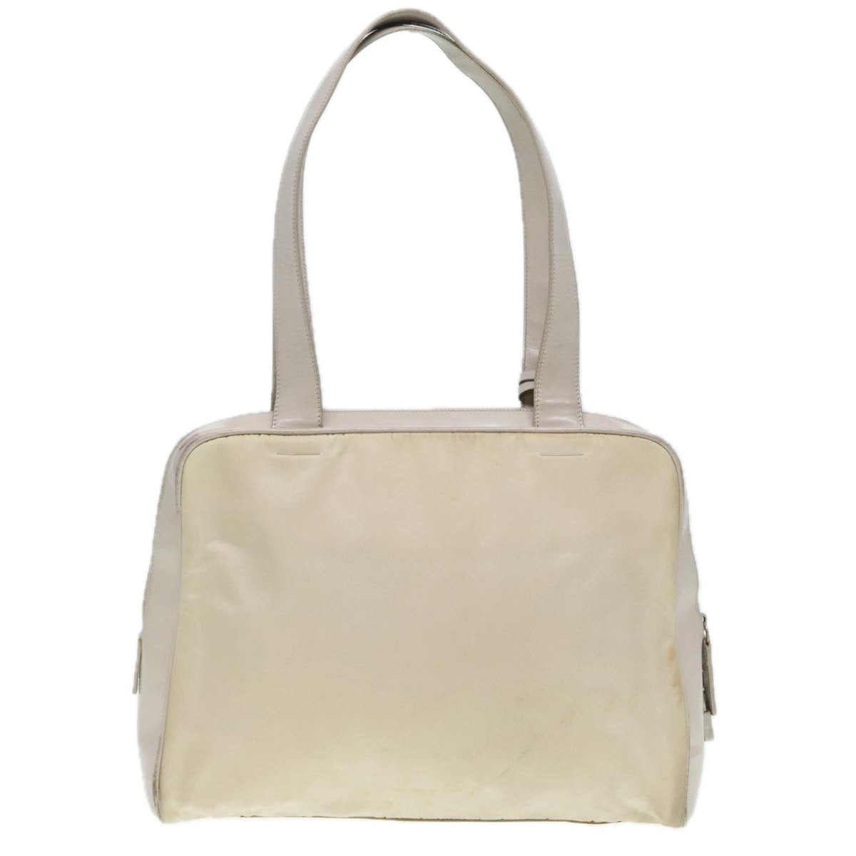 Luxury Prada Tote Bag Nylon White Silver  92829