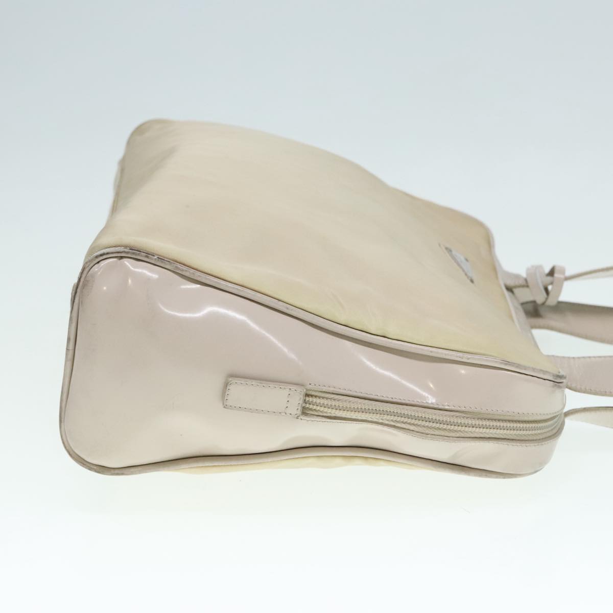 Luxury Prada Tote Bag Nylon White Silver  92829