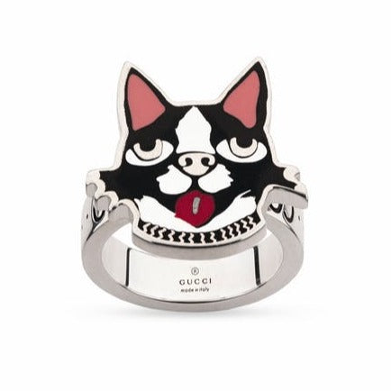 Luxury Gucci Trending 2025 Bosco Dog Ring in Sterling Silver
