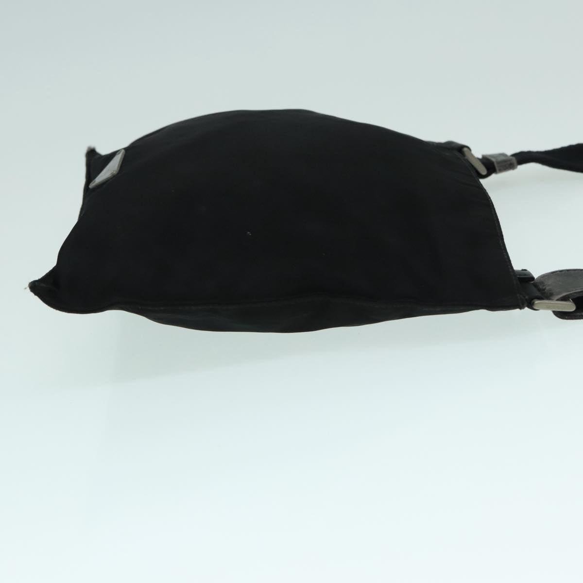 Luxury Prada Shoulder Bag Nylon Black Silver  92858