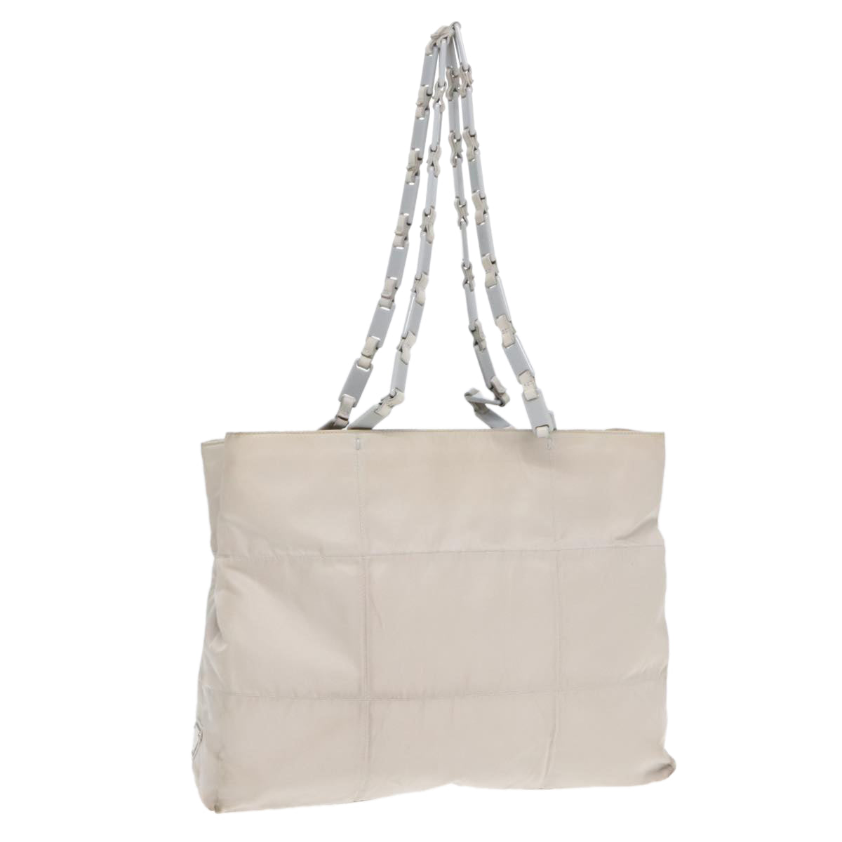 Luxury Prada Tote Bag Nylon Gray Silver  92861