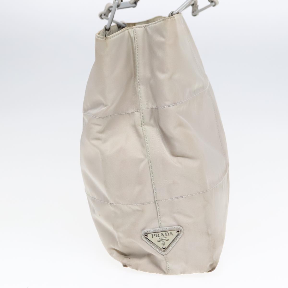 Luxury Prada Tote Bag Nylon Gray Silver  92861
