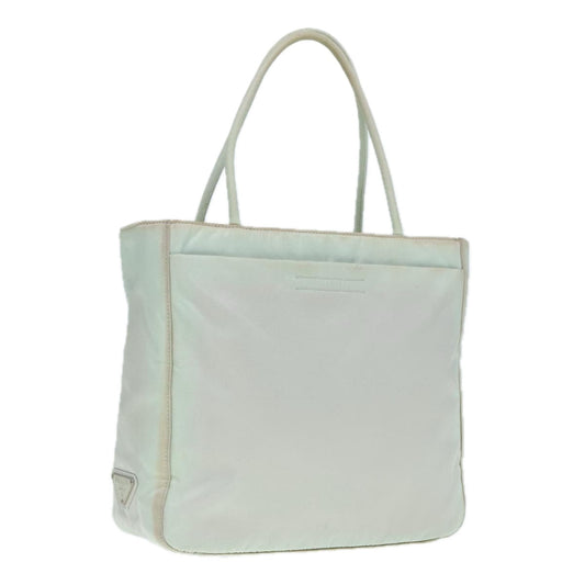 Luxury Prada Tote Bag Nylon Light Blue Silver  92863