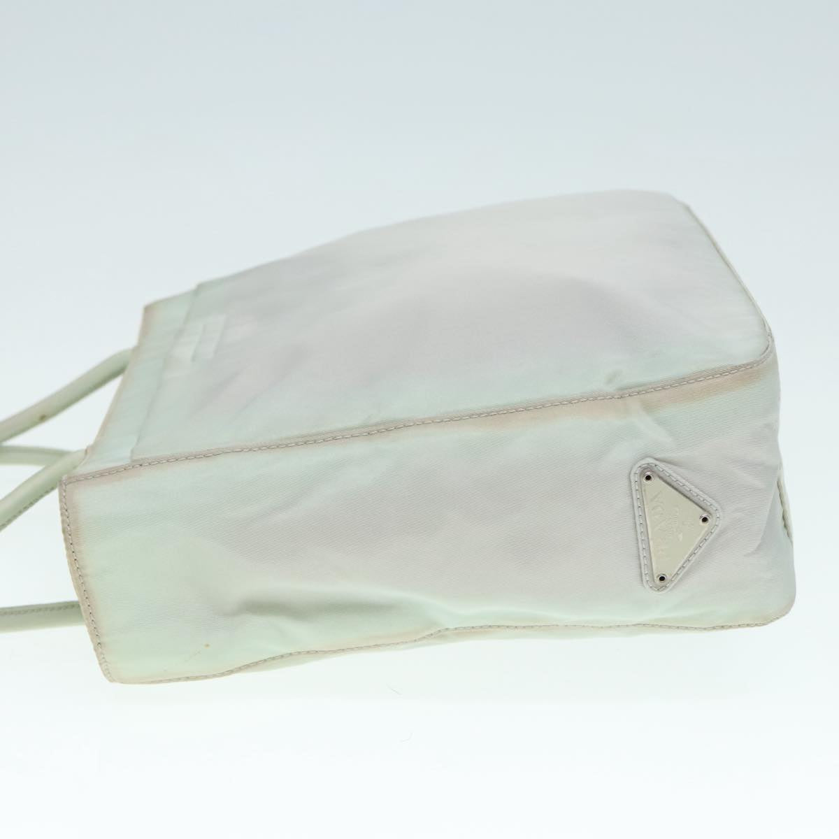 Luxury Prada Tote Bag Nylon Light Blue Silver  92863