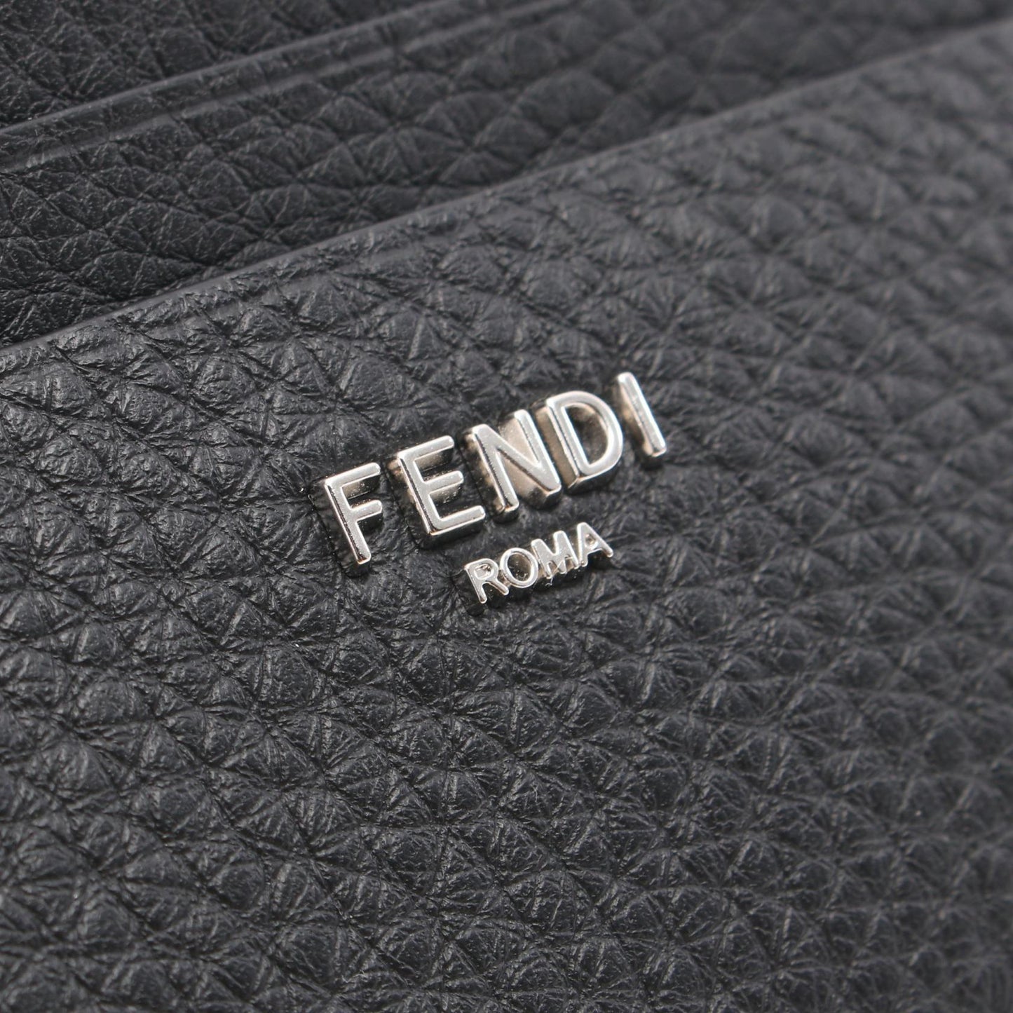 Luxury Fendi Selleria Card case Leather Black