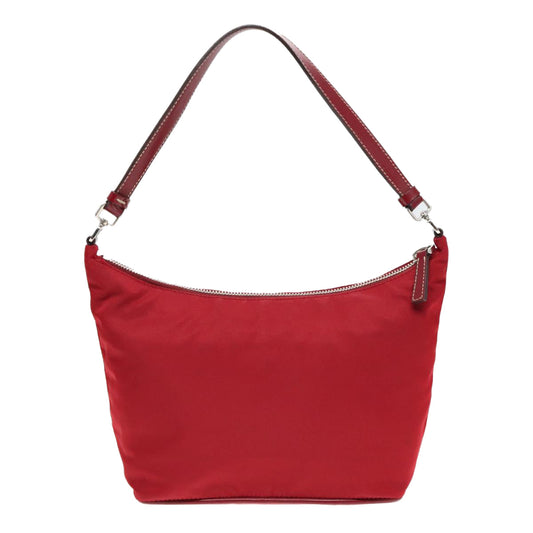 Luxury Prada Accessory Pouch Nylon Red Silver  92906