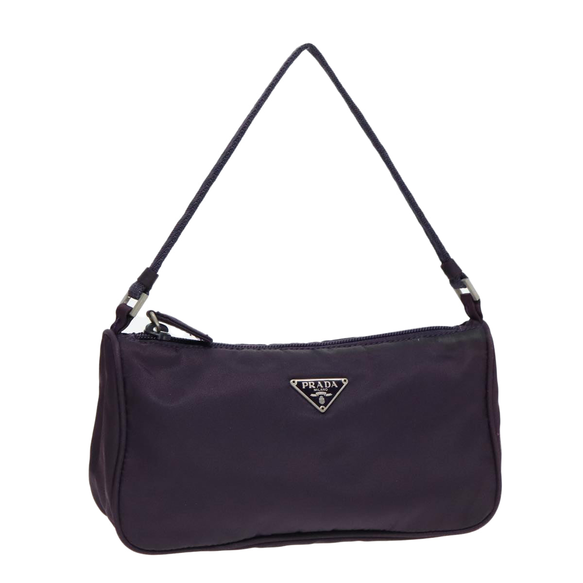 Luxury Prada Accessory Pouch Nylon Purple Silver  92908