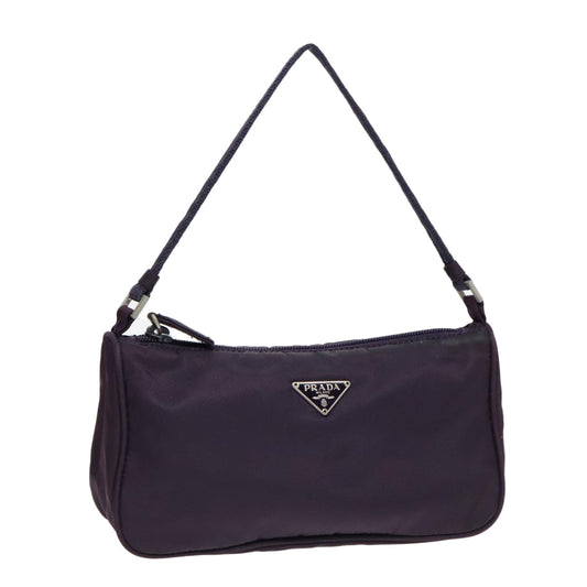 Luxury Prada Accessory Pouch Nylon Purple Silver  92908