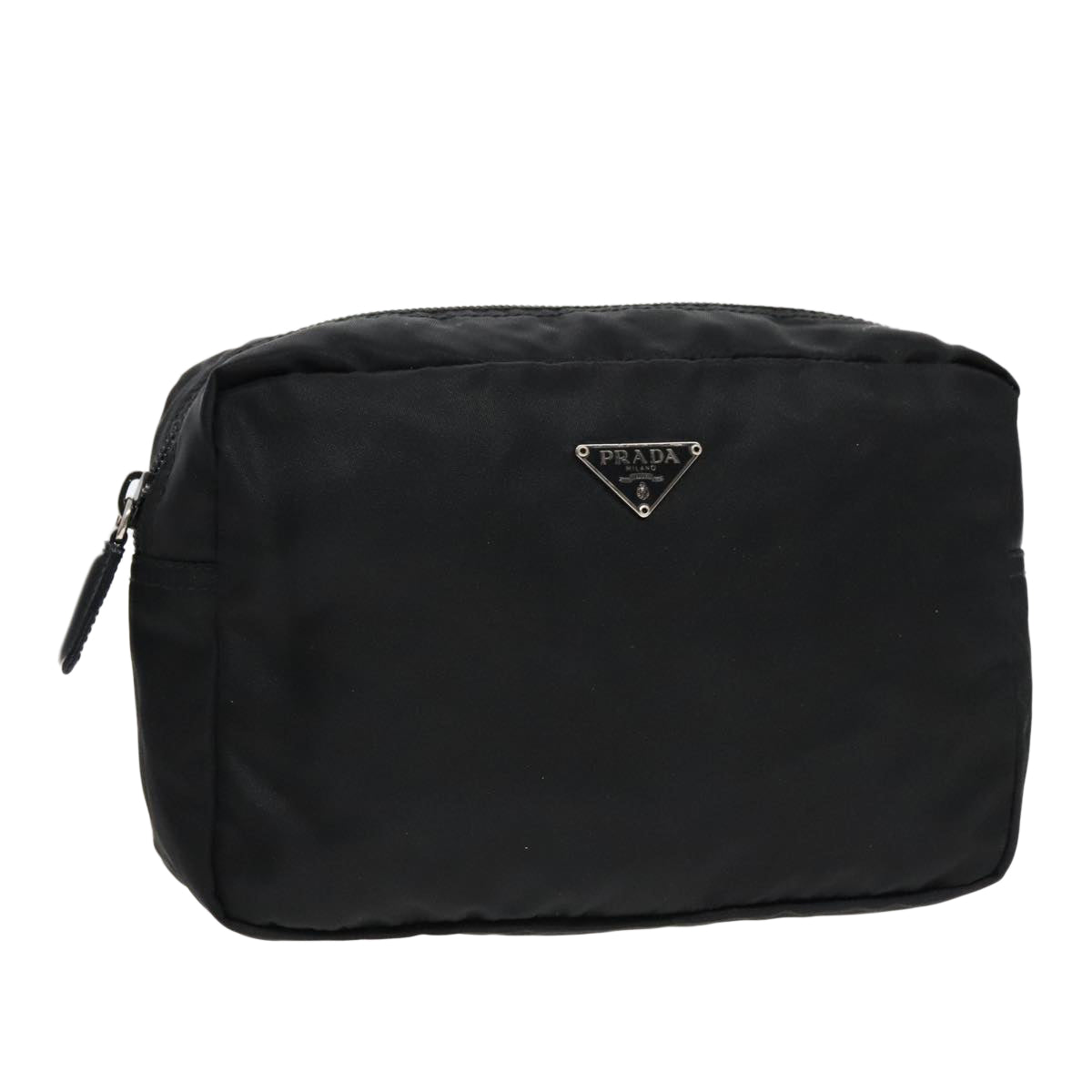 Luxury Prada Pouch Nylon Black Silver  92913