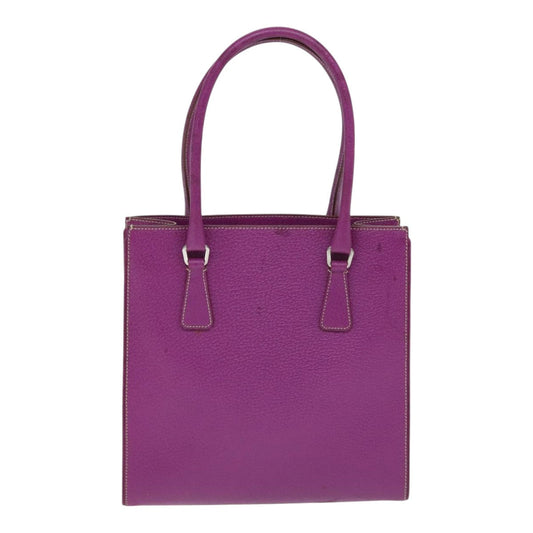 Luxury Prada Hand Bag Leather Purple Silver  92932