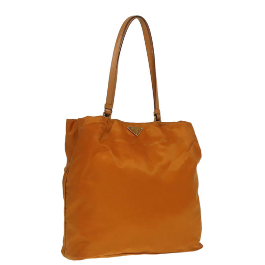 Luxury Prada Tote Bag Nylon Orange Gold  92969