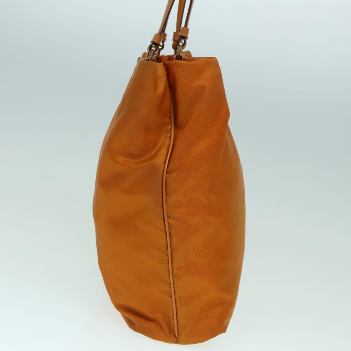Luxury Prada Tote Bag Nylon Orange Gold  92969