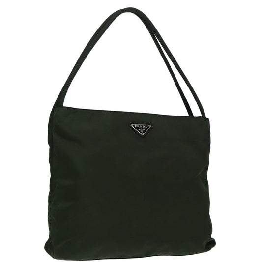 Luxury Prada Tote Bag Nylon Green Silver  92972