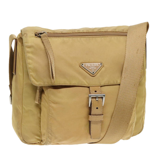Luxury Prada Shoulder Bag Nylon Yellow Silver  92976