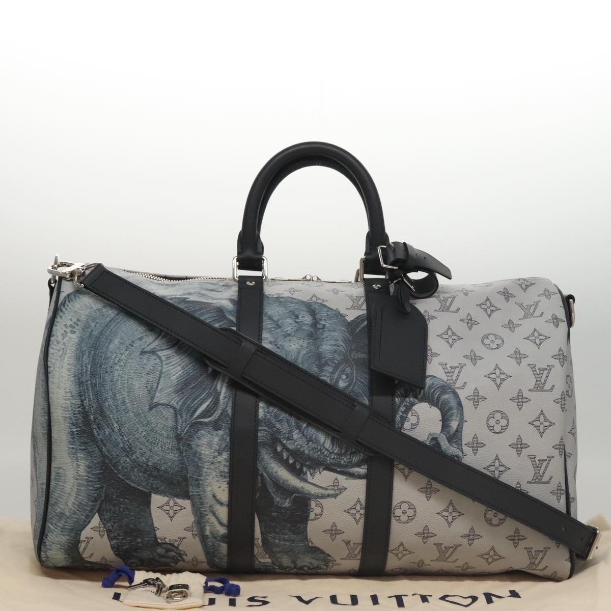 LOUIS VUITTON Monogram Savanna Keepall Bandouliere 45 Bag M54130 LV 92978S