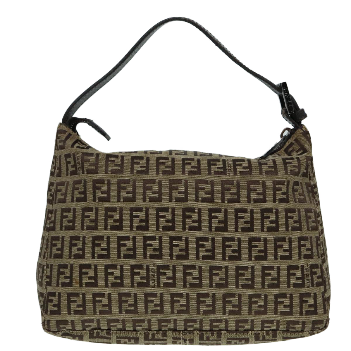 Luxury Fendi Zucchino Canvas Hand Bag Beige Brown92979