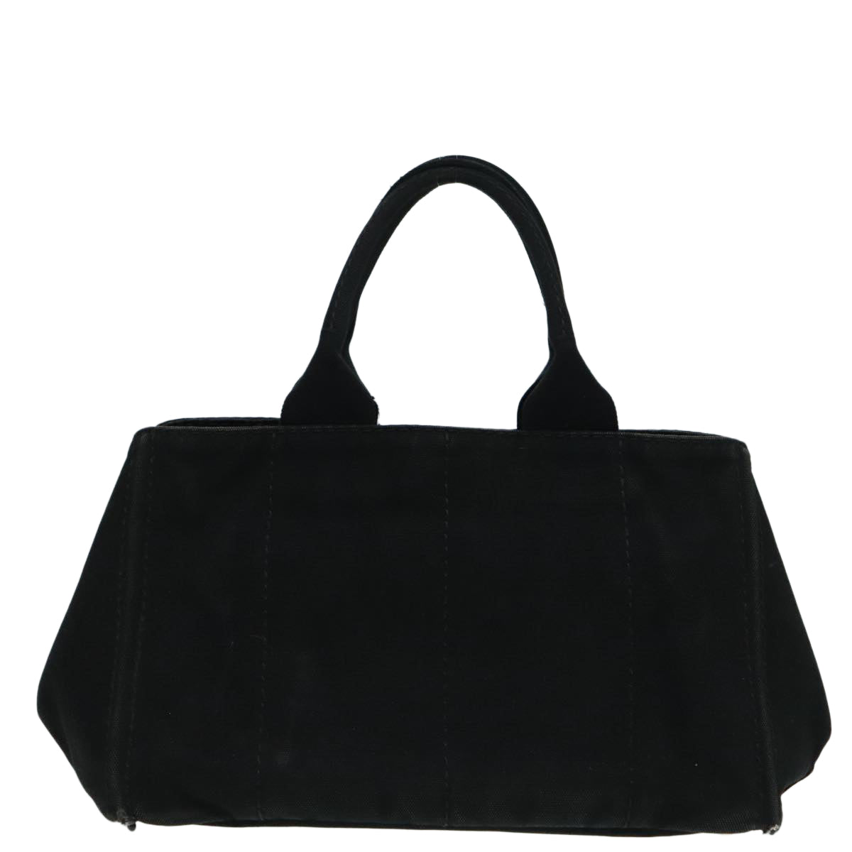 Luxury Prada Canapa MM Hand Bag Canvas Black Gold  92998